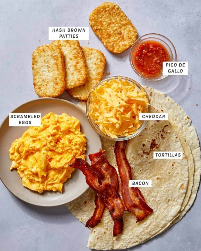 Breakfast Burrito Recipe Spoon Fork Bacon