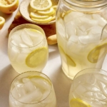 A classic lemonade recipe in a pitcher.