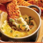 Baked eggs with toast dipped in.