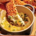 Baked eggs with toast dipped in.