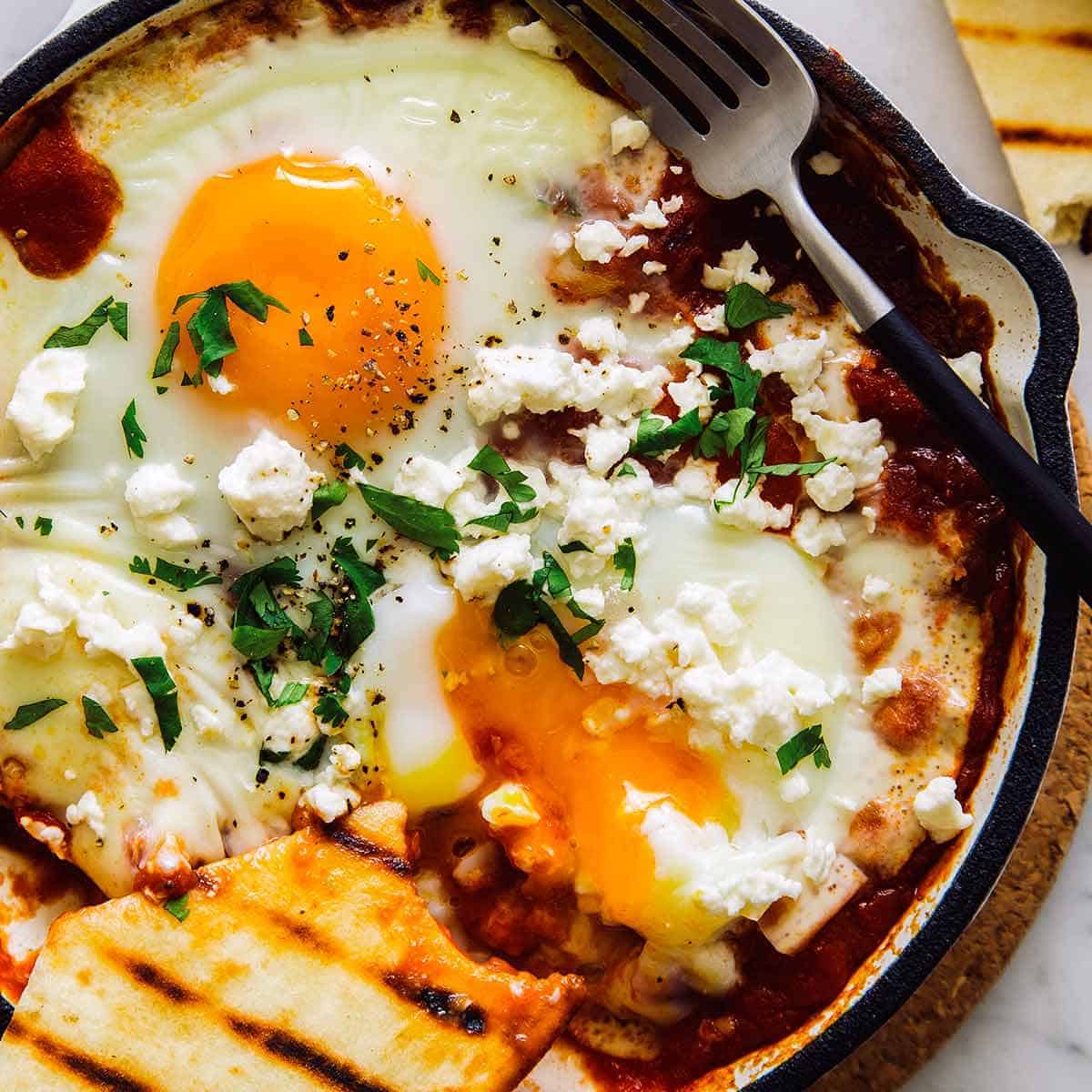 Individual Shakshuka with Hominy and Feta-image