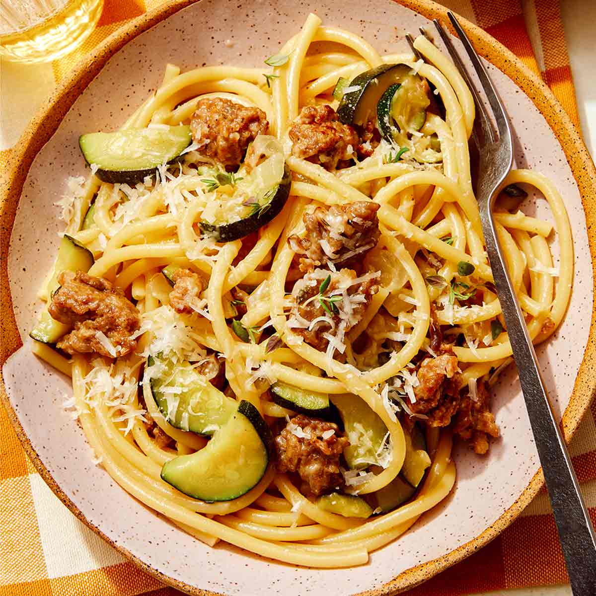 One Pot Pasta Recipe (with Sausage and Zucchini)