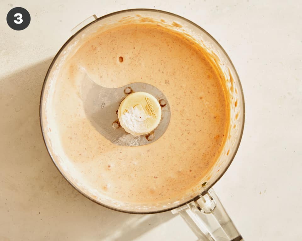 Sour cream and chipotles combined to make a sour cream for taco dip.