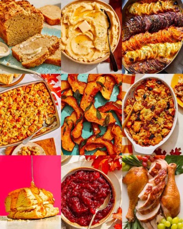 A collage of our best Thanksgiving recipes.