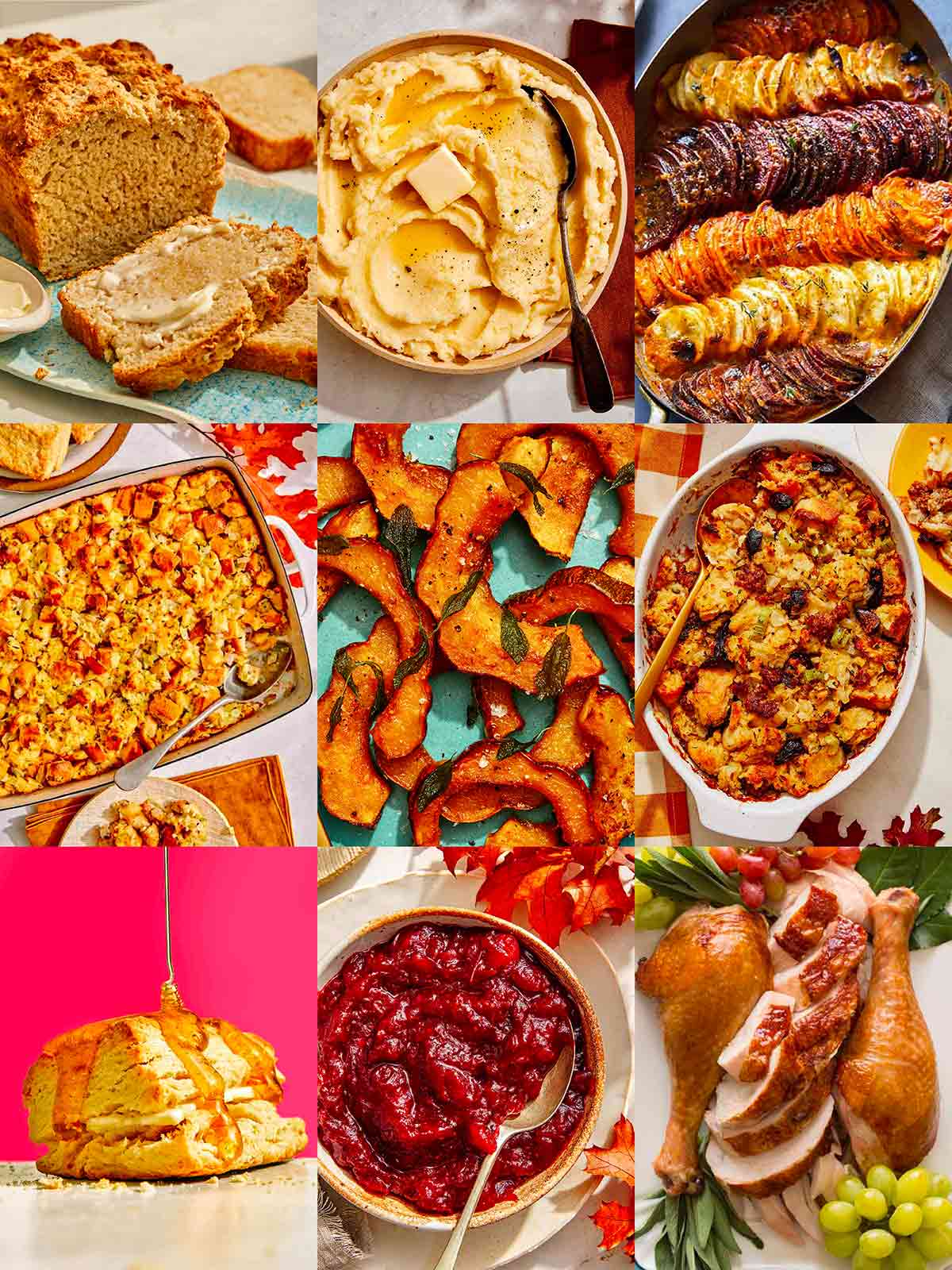 A collage of our best Thanksgiving recipes. 