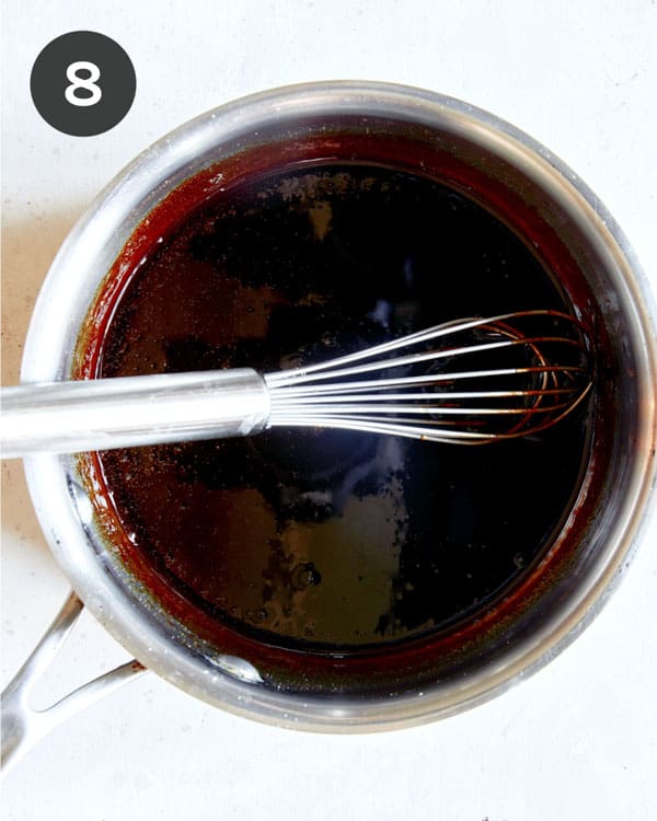 Sauce in a pot for oven baked ribs. 