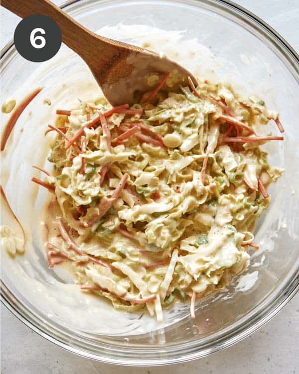 Okonomiyaki batter in a bowl.