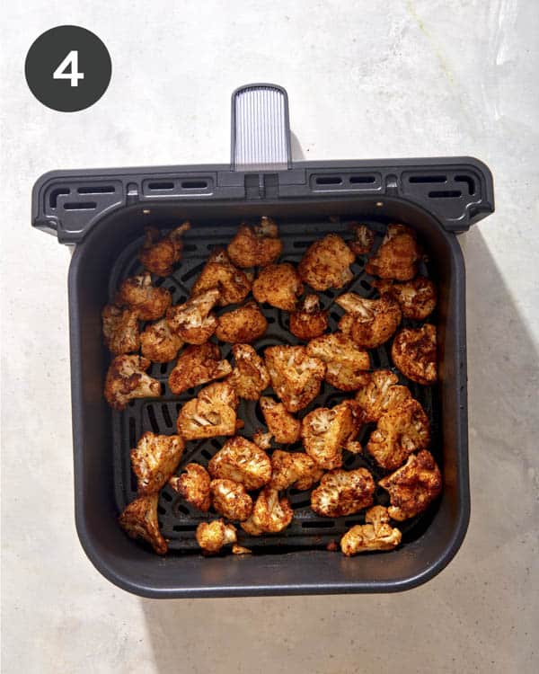 Cauliflower in a air fryer.
