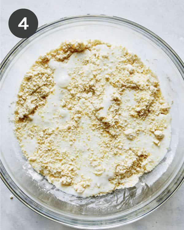 Biscuit ingredients mixed together.