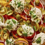 Tomato salad recipe up close.