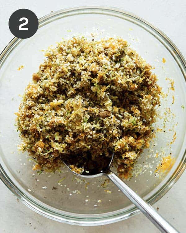 A bowl of citrus dry rub for a turkey.