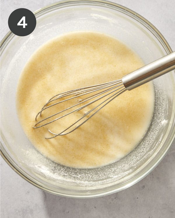 Korean fried chicken batter mixed together.