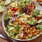 Southwest style cobb salad in a big bowl.