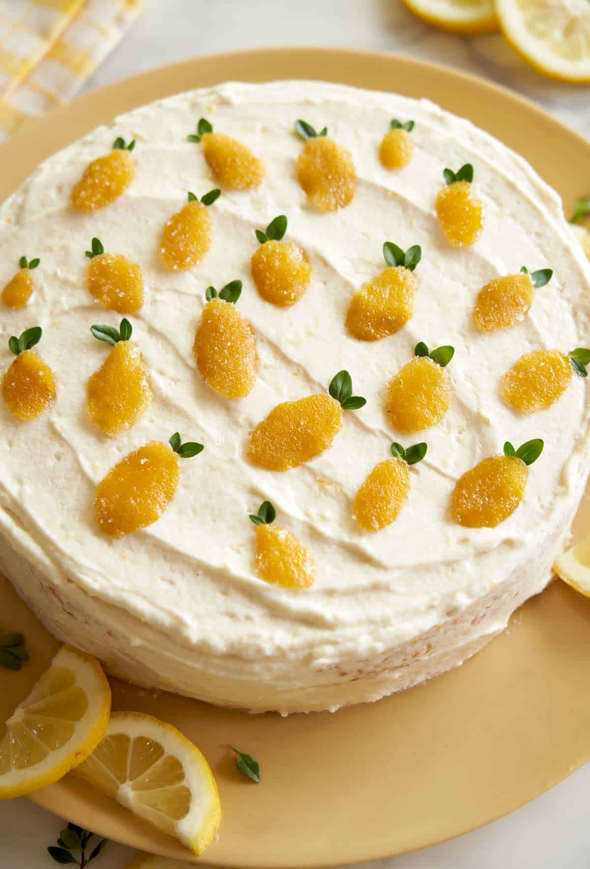 Lemon Thyme Cake Lemon Layer Cake recipe Spoon Fork Bacon
