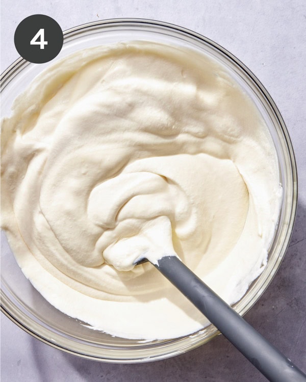 No churn ice cream base in a bowl.