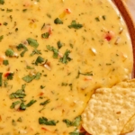 Queso dip recipe in a bowl ready to be served.
