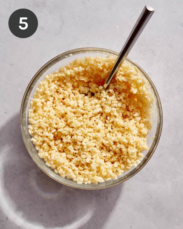 Jalapeño popper dip topping mixture in a bowl.