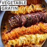 Roasted root vegetable gratin.