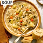 Chicken and gnocchi soup recipe with thyme.