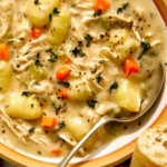 Chicken and gnocchi soup recipe with thyme.