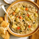 Chicken and gnocchi soup recipe with thyme.