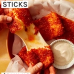 Chilis Mozzarella Sticks copy cat recipe with ranch on the side.