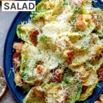 Caesar salad on a platter.