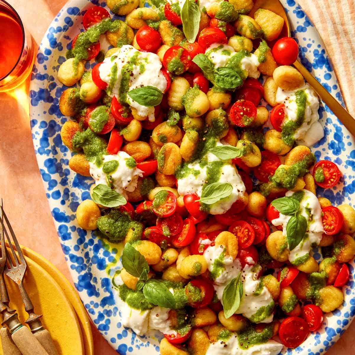 Pan Fried Gnocchi (caprese style)
